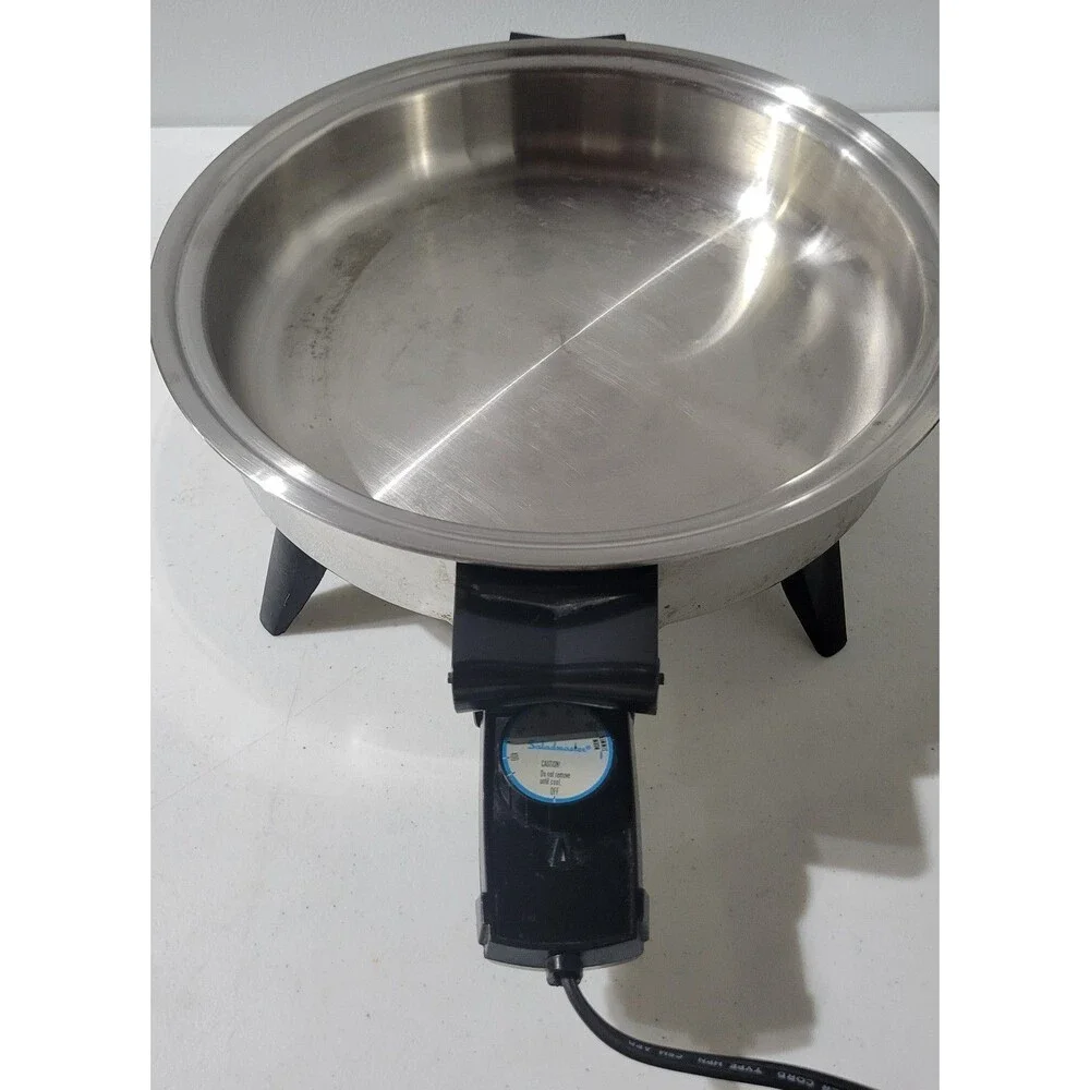 Saladmaster 7252 Stainless Electric Skillet Liquid Core Vapo Lid Heat Control - Picture 4 of 5
